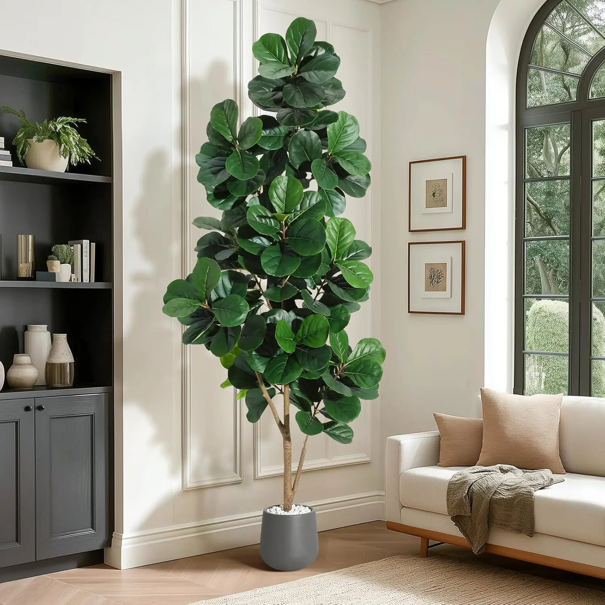 HiMISS Realistic Fiddle Leaf Fig Artificial Tree Garden Decor