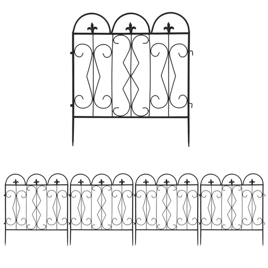 Rustproof Powder Coated Cast Iron Landscape Garden Fence Set