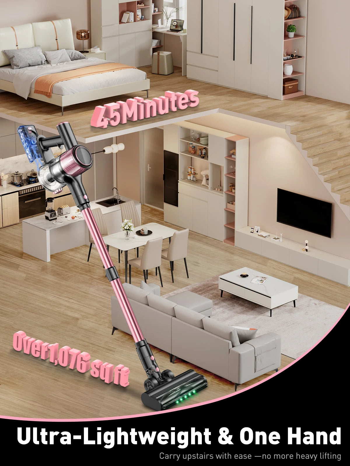 Suxiangvac Cordless Stick Vacuum Cleaner With HEPA Filter And Charger