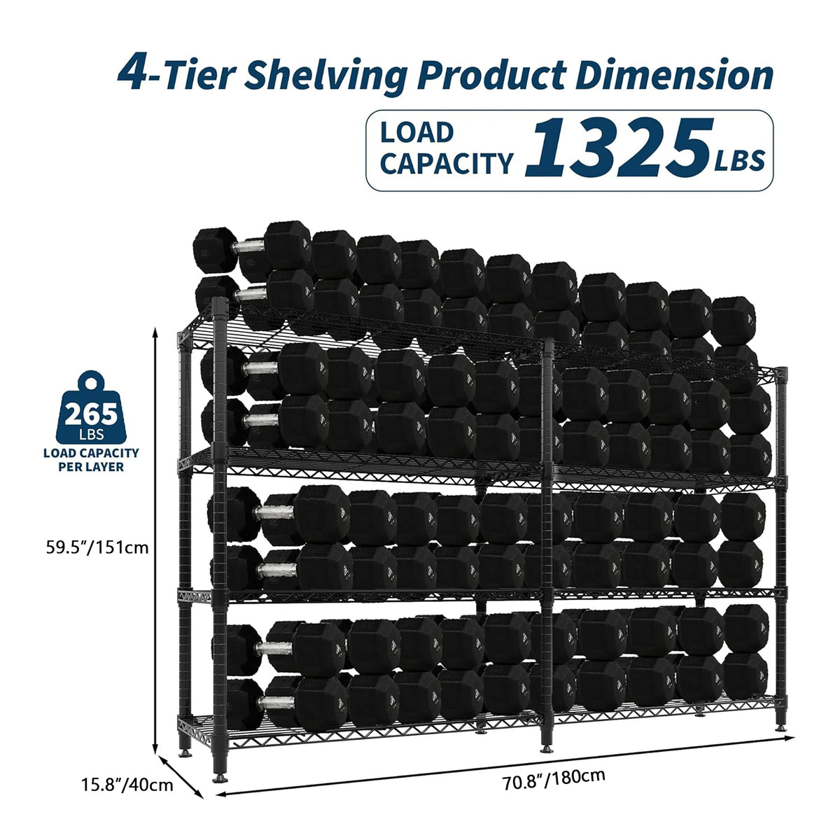 Twister.Ck Heavy Duty Metal Shelving Unit Adjustable Pantry Organizer