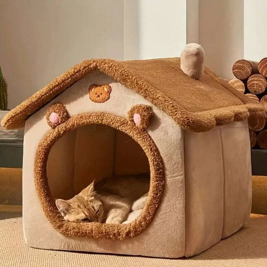 Foldable Washable Pet Cave Bed For Small Dogs And Cats