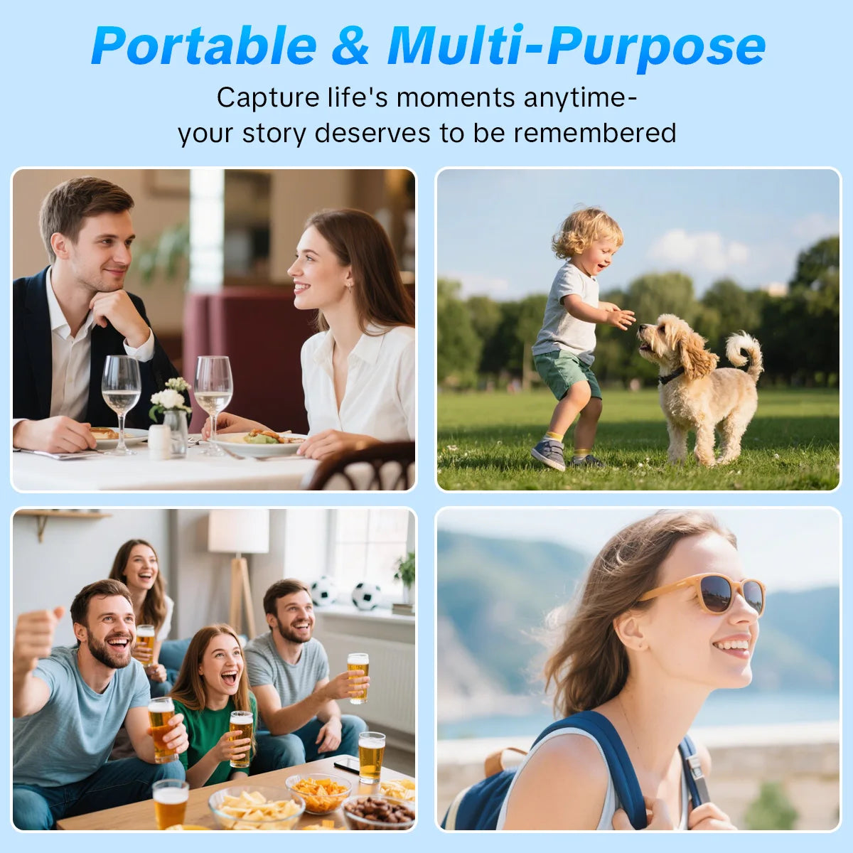 WO Portable Digital Camera 16x Zoom Rotating Lens 2.5K Video