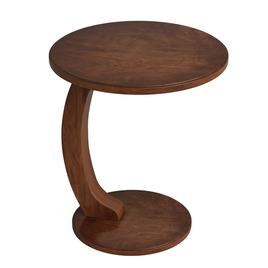 Tribesigns Wooden Mid Century Round End Table Living Room
