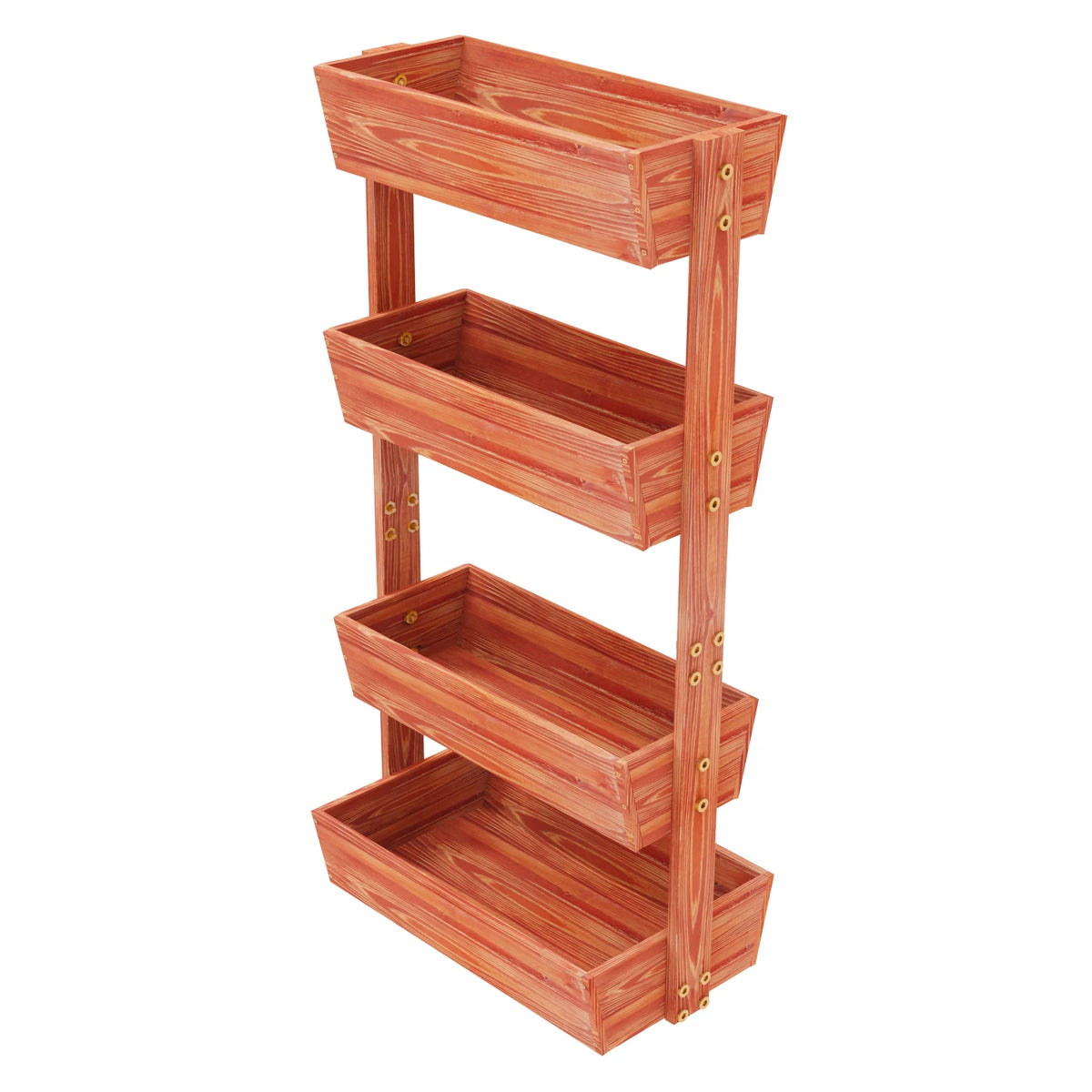 4 Tier Solid Wood Raised Garden Bed Removable Planter Box
