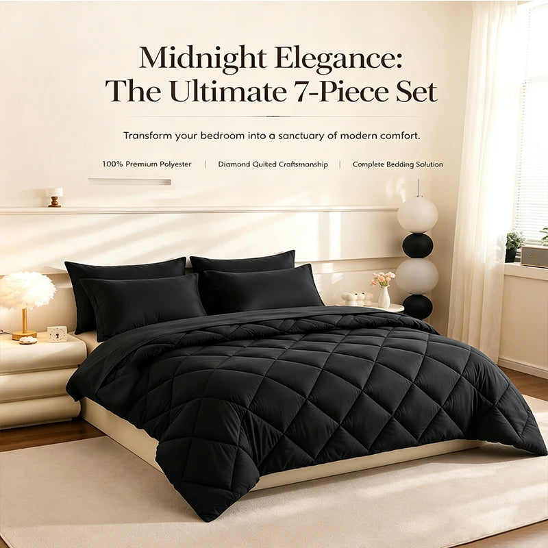 easYum Quilted Polyester Bedding Set With Sheets And Pillowcases