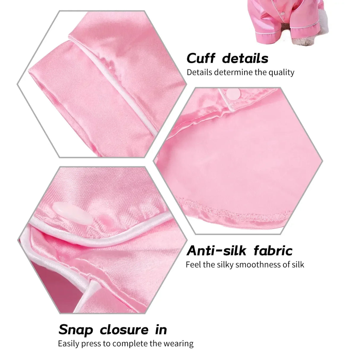Button Closure Pet Pajamas for Small Dogs and Cats