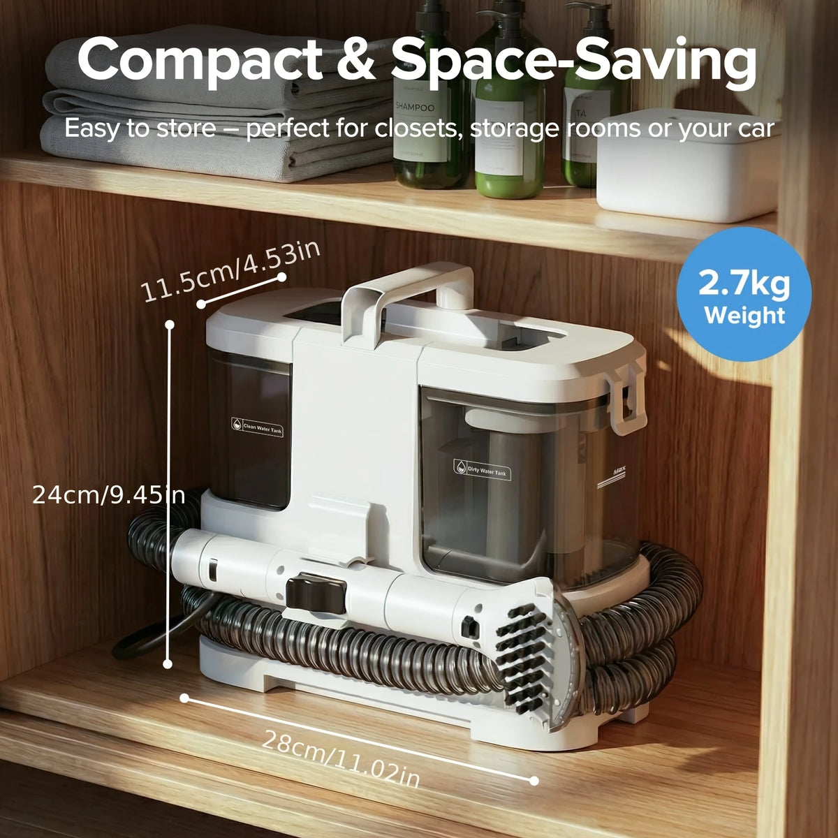 Lubluelu V2 Portable Carpet And Upholstery Vacuum Spot Cleaner