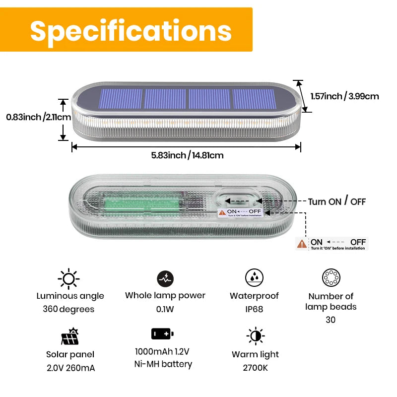 Waterproof Solar Deck Lights With Automatic LED Step Lighting