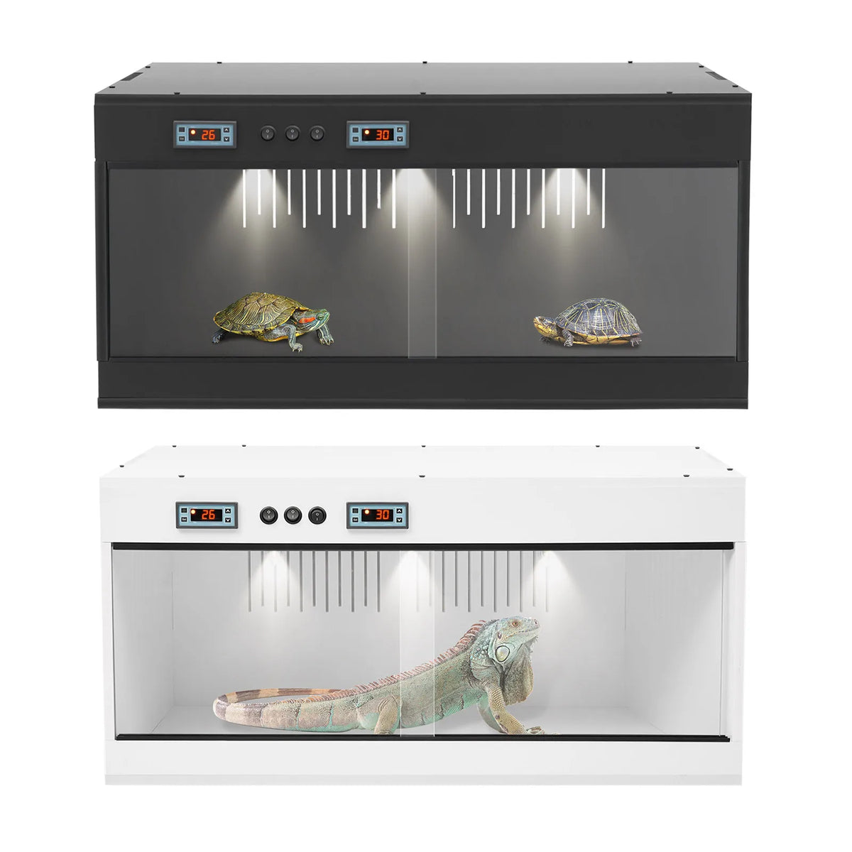 Reptile Lounge Habitat Enclosure With Dual Temperature Control