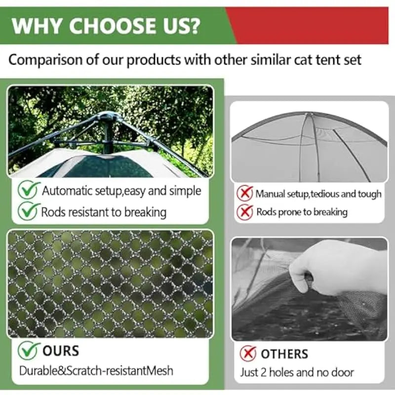 Outdoor Cat Playpen With Three Level Tent And Tunnel System