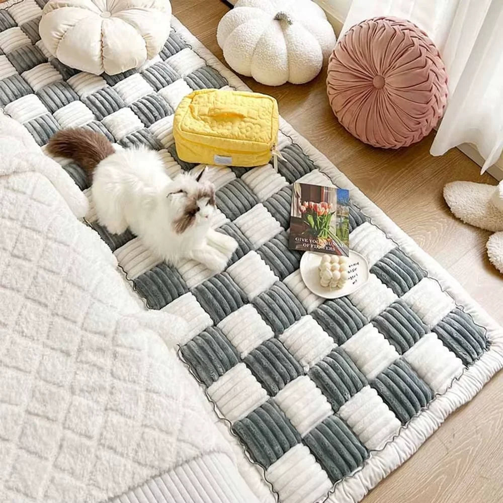 CWV Coral Fleece Dog Bed Warm Mat Washable Anti Slip