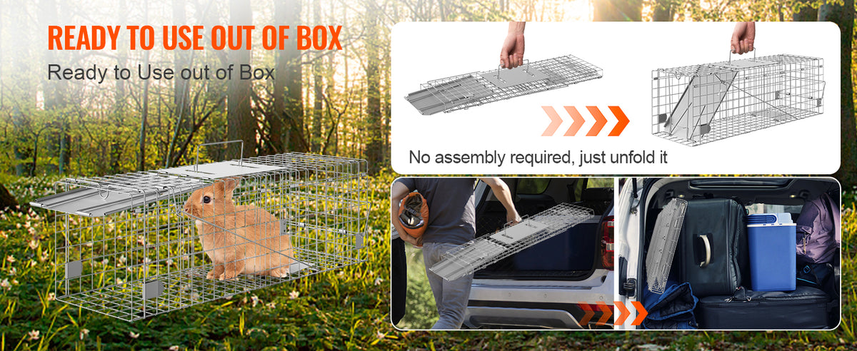 SucceBuy Humane Live Animal Cage Trap For Cats And Wildlife